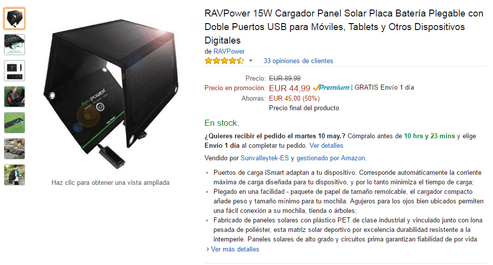 RAVPower 15W Cargador