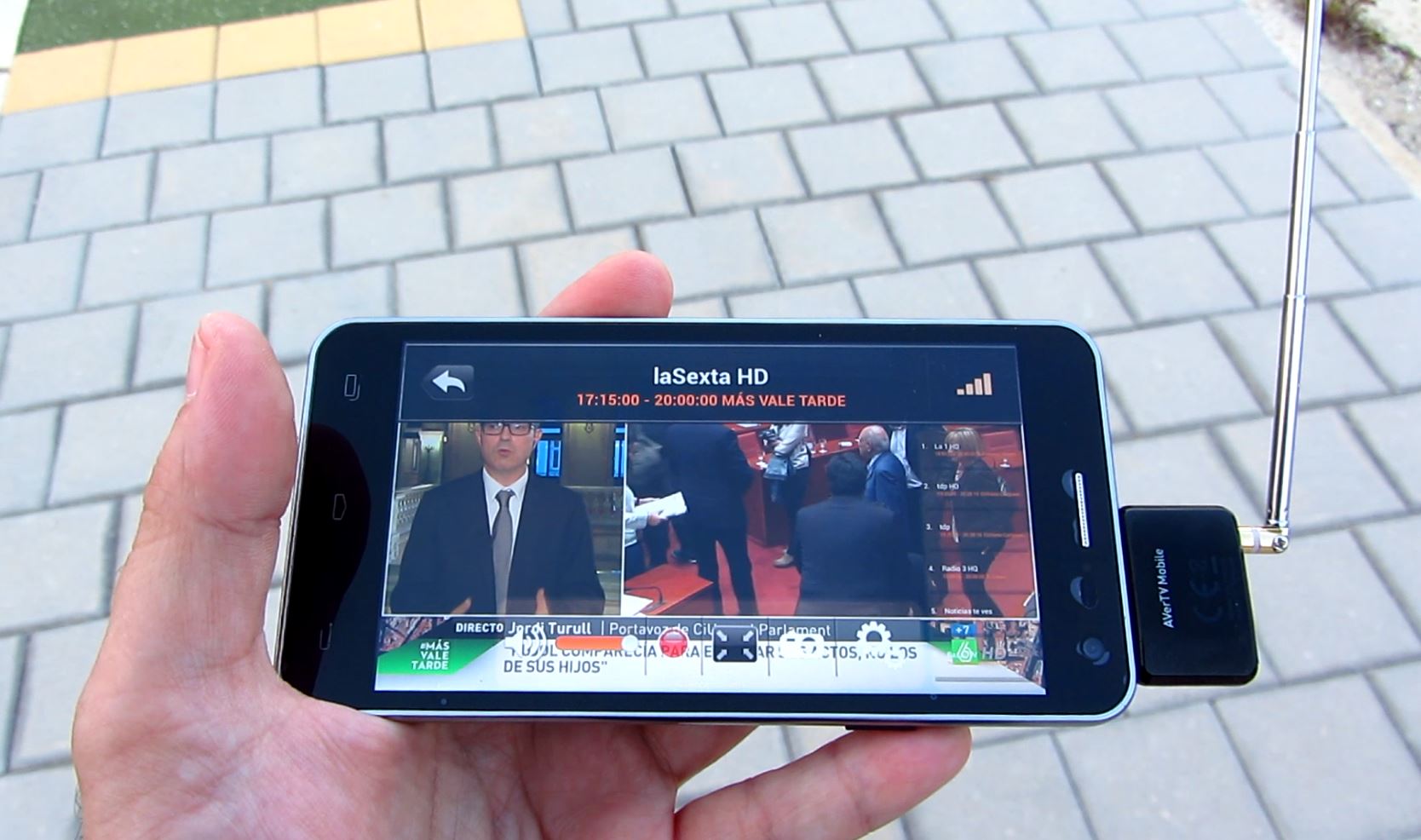 Analisis sintonizador TDT AverTV Mobile para Android 