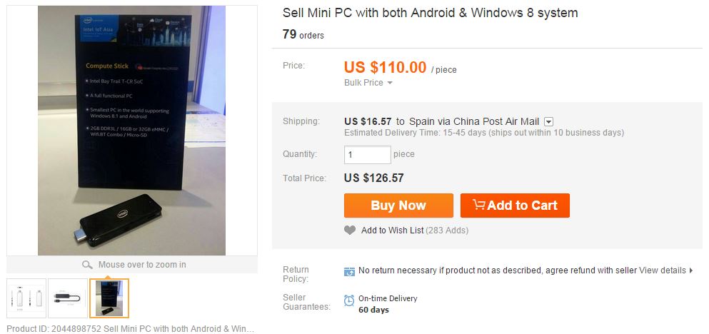 Sell Mini PC with both Android & Windows 8 system