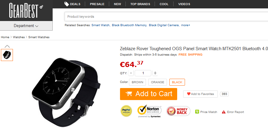 Zeblaze Rover Gearbest