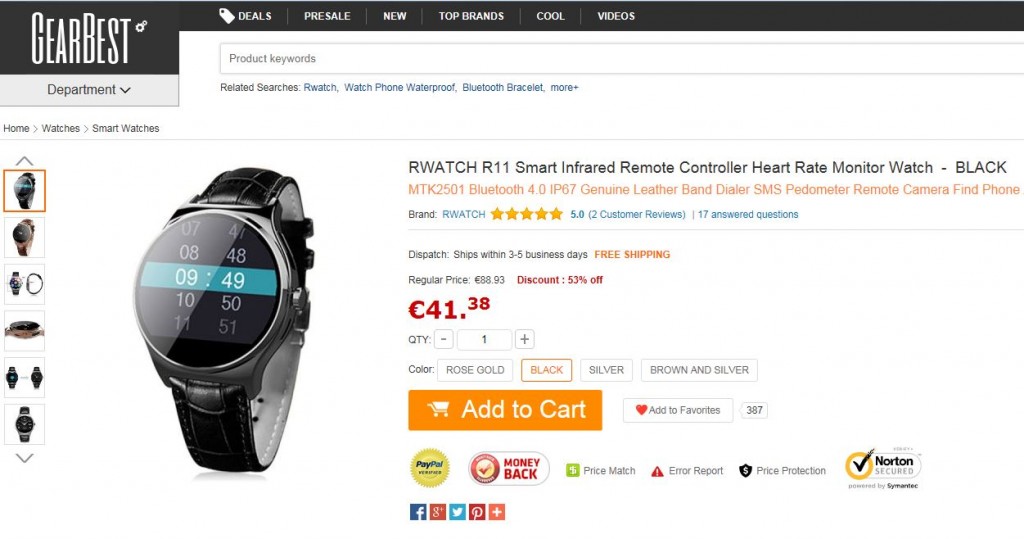 RWATCH R11 Gearbest