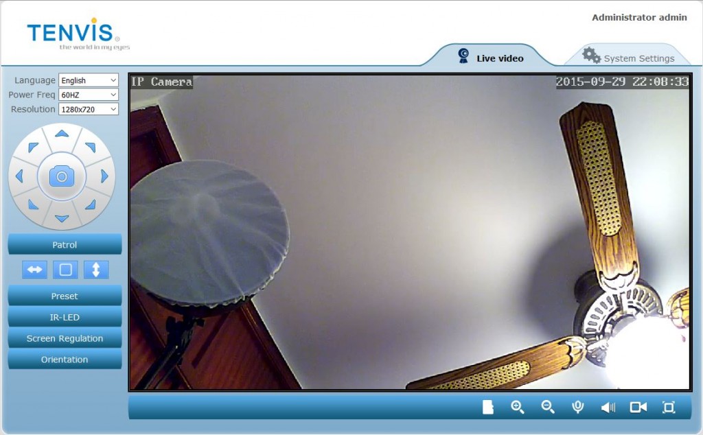 Envis IPCamera Admin