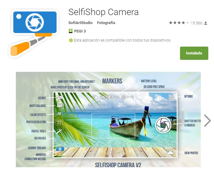 SelfiShop camera