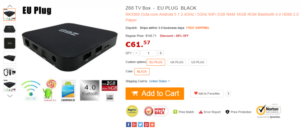 Z68 TV Box-Oferta