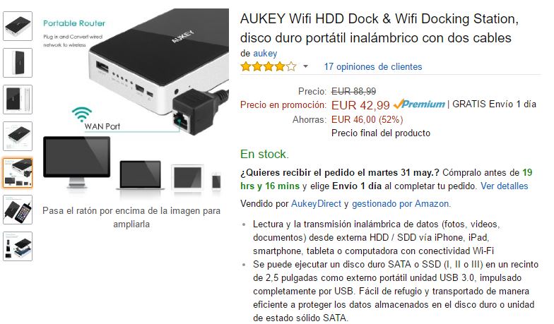 AUKEY Wifi HDD Dock