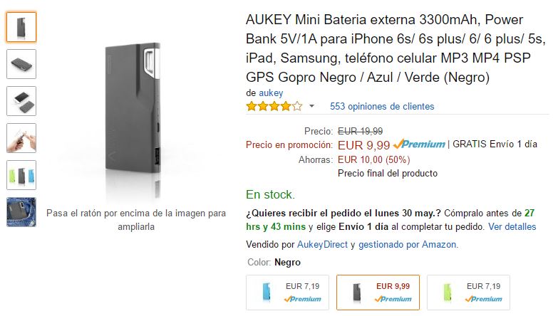 Powerbank Amazon Aukey