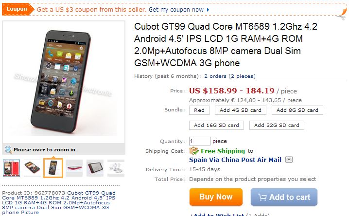 Aliexpress.com  Buy Cubot GT99