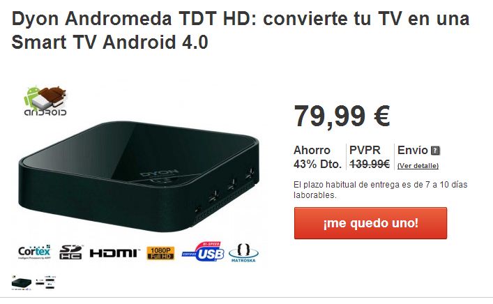 Dyon Andromeda Smart TV Android 4.0  MeQuedoUno