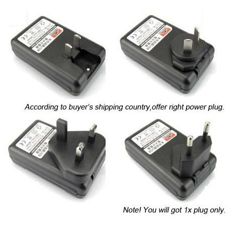 US_EU_UK_AU Plug Black Universal